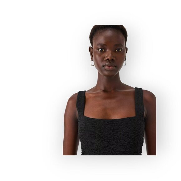 Good American Black Square Neck Crop Tank Top Size L NWT - Picture 4 of 16
